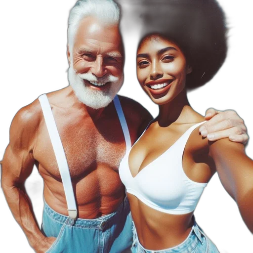 hair, photorealistic, concept art, vaporwave transparent PNG cut-out