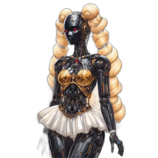 robot, dress, mask, concept art transparent PNG cut-out