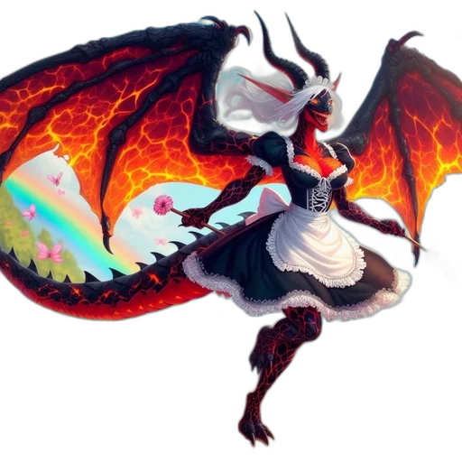 dragon, creature, staff, concept art transparent PNG cut-out