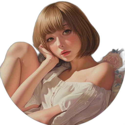 face, dress, jewelry, flower transparent PNG cut-out