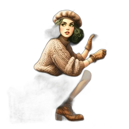staff, hat, dress, weapon transparent PNG cut-out