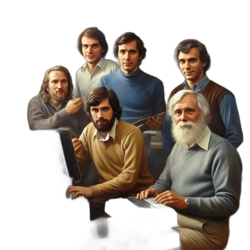 staff, jacket, furniture, robot transparent PNG cut-out