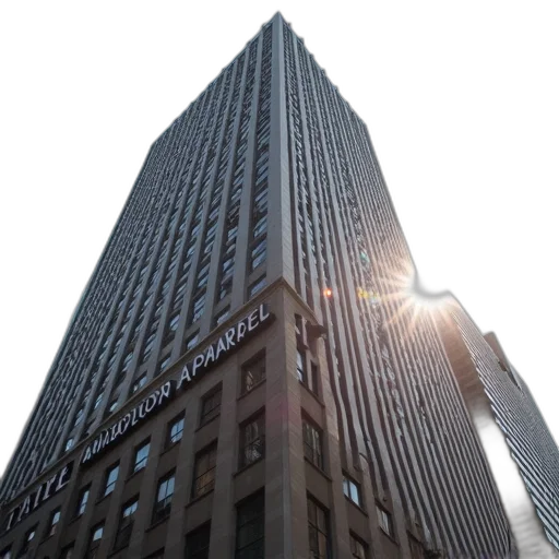 building, 3d render, tall, large transparent PNG cut-out