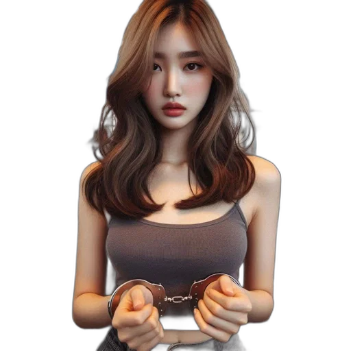 hair, face, jewelry, dress transparent PNG cut-out