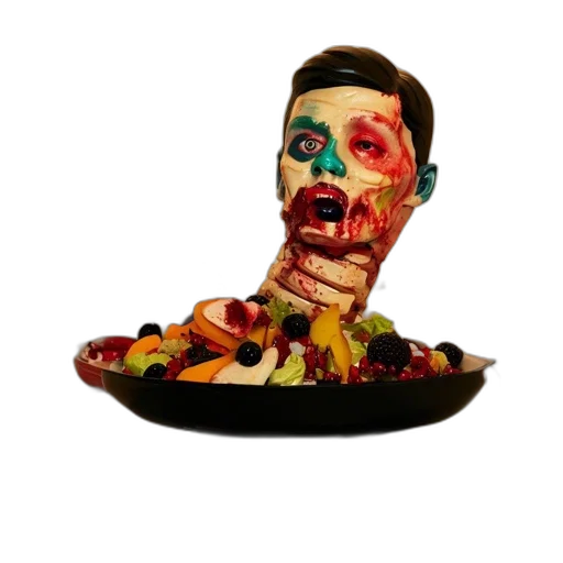 food, face, creature, 3d render transparent PNG cut-out