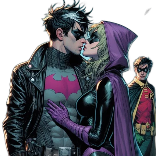 comic book art, during, twilight, gotham transparent PNG cut-out