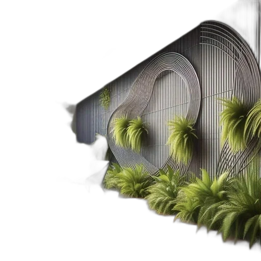 building, hair, 3d render, concept art transparent PNG cut-out