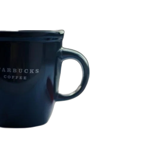 3d render, photorealistic, black, starbucks transparent PNG cut-out