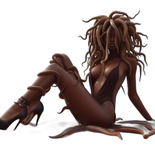 hair, shoes, dress, creature transparent PNG cut-out
