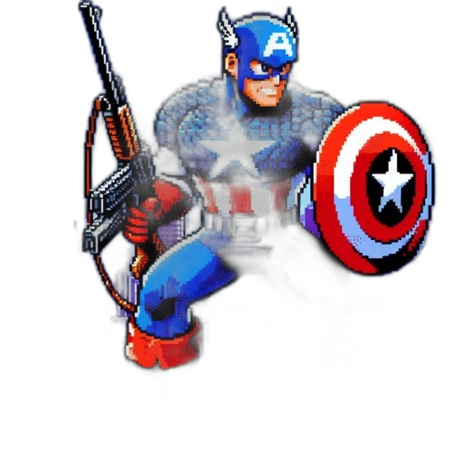 weapon, comic book art, concept art, pixel art transparent PNG cut-out