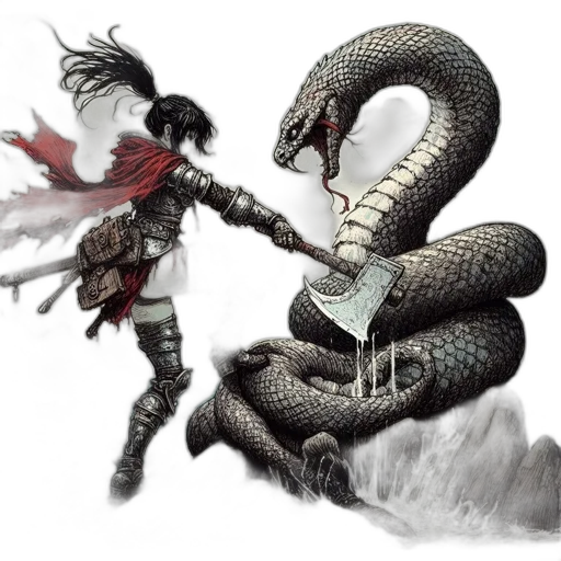 dragon, sword, weapon, fantasy art transparent PNG cut-out