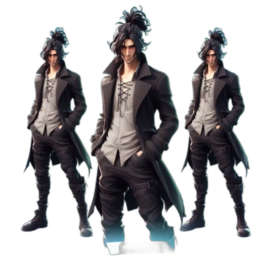 jacket, mask, concept art, 3d render transparent PNG cut-out