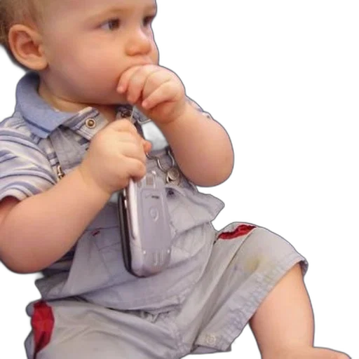 staff, photorealistic, baby, overalls transparent PNG cut-out