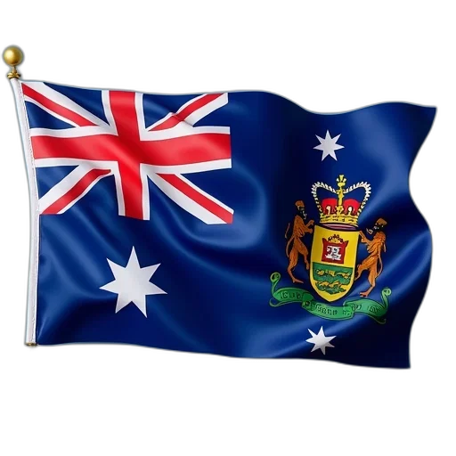 australian, flag, country, coat transparent PNG cut-out