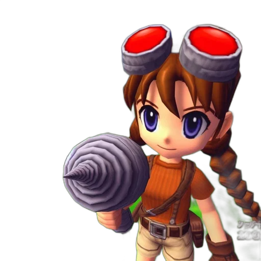 staff, weapon, 3d render, pixel art transparent PNG cut-out