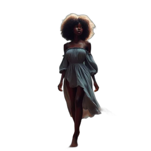 dress, crown, hair, creature transparent PNG cut-out