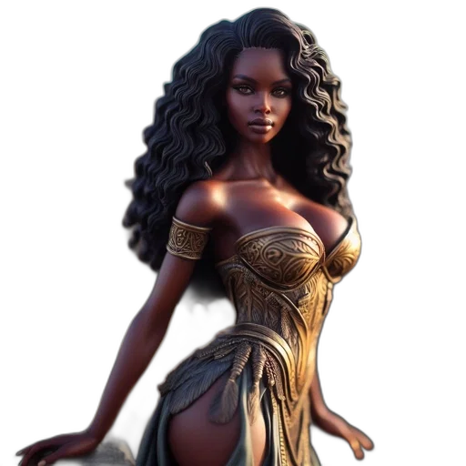 dress, fantasy art, concept art, 3d render transparent PNG cut-out