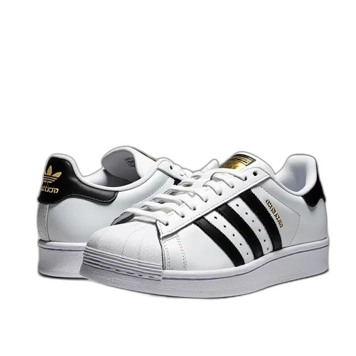 shoes, photorealistic, adidas, superstar transparent PNG cut-out