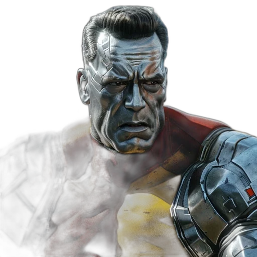 face, comic book art, concept art, photorealistic transparent PNG cut-out