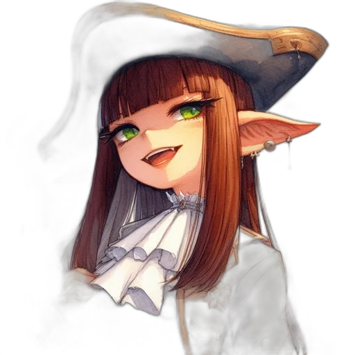 staff, hat, face, creature transparent PNG cut-out