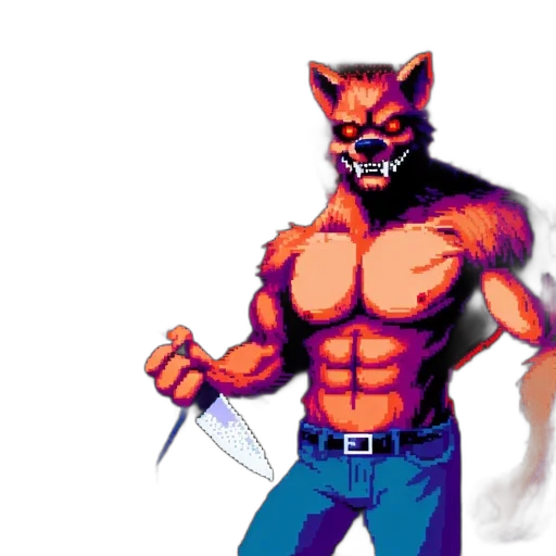 animal, pixel art, concept art, comic book art transparent PNG cut-out
