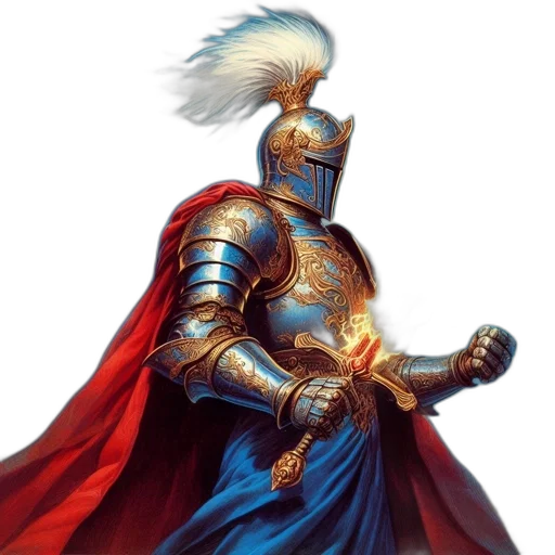 sword, robot, crown, staff transparent PNG cut-out
