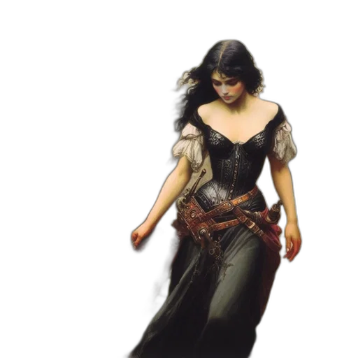 dress, sword, weapon, concept art transparent PNG cut-out