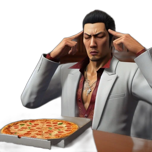 food, jacket, face, 3d render transparent PNG cut-out