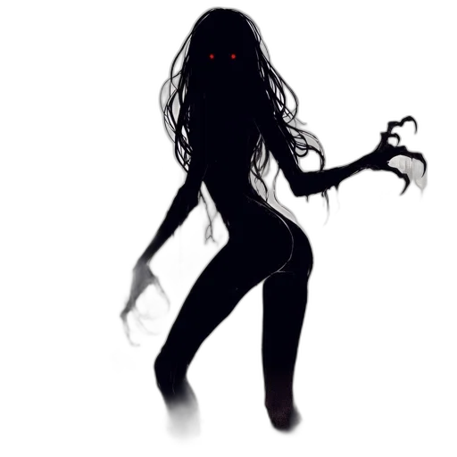 creature, mask, hair, staff transparent PNG cut-out