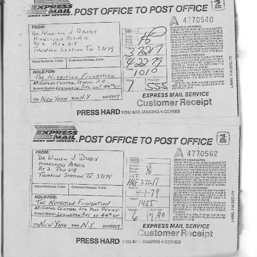 two, express, mail, receipts transparent PNG cut-out