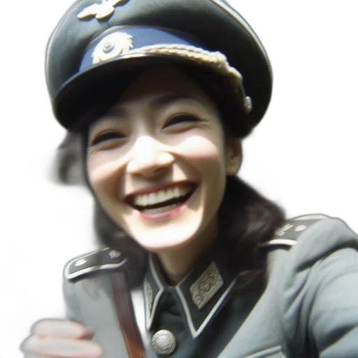 face, hat, staff, photorealistic transparent PNG cut-out