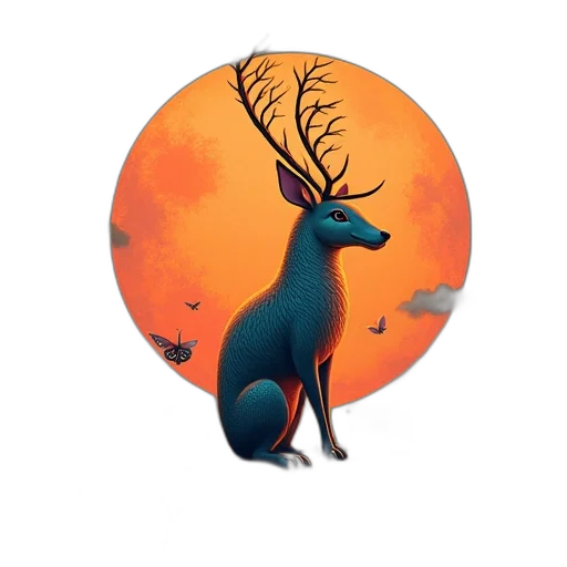 animal, creature, crown, staff transparent PNG cut-out