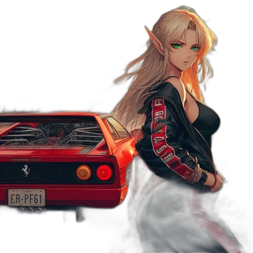 car, jacket, dress, concept art transparent PNG cut-out