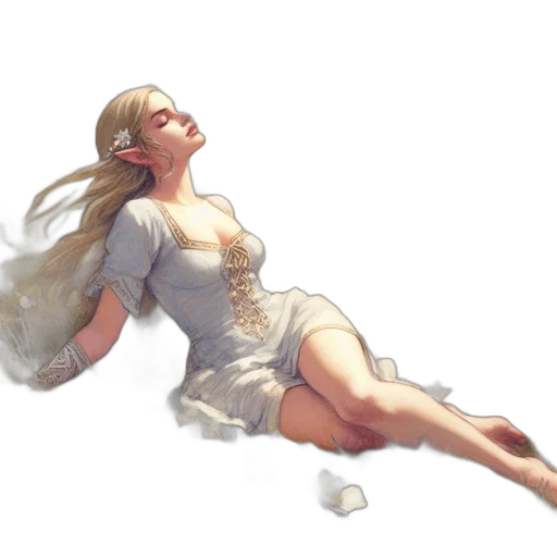 dress, concept art, photorealistic, oil painting transparent PNG cut-out
