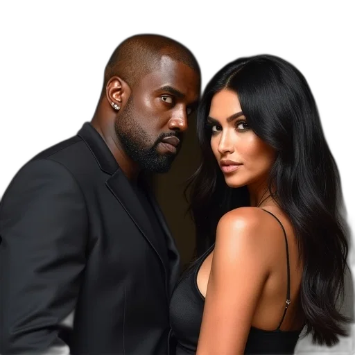 hair, photorealistic, kanye, kim transparent PNG cut-out