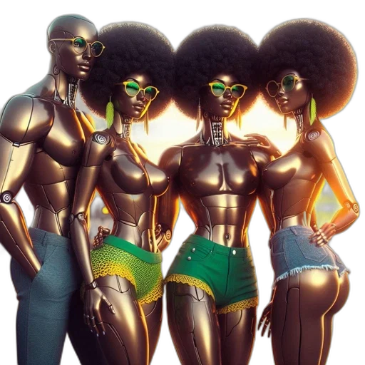 concept art, comic book art, fantasy art, cyberpunk transparent PNG cut-out