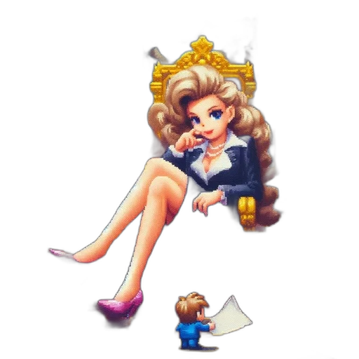 crown, staff, pixel art, cartoon transparent PNG cut-out