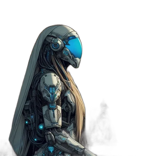 robot, dress, concept art, cyberpunk transparent PNG cut-out
