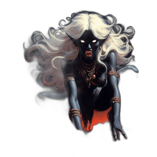 hair, mask, creature, concept art transparent PNG cut-out