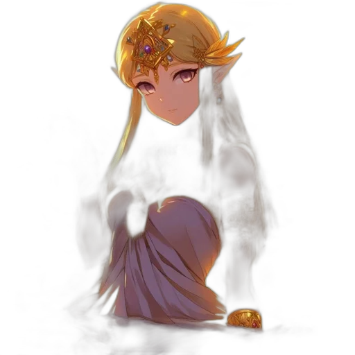crown, mask, staff, creature transparent PNG cut-out
