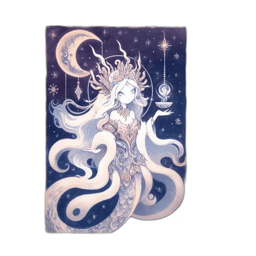 dress, staff, fantasy art, concept art transparent PNG cut-out