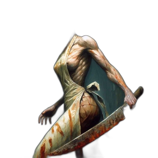 creature, dress, sword, weapon transparent PNG cut-out