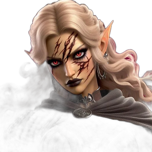face, staff, mask, fantasy art transparent PNG cut-out