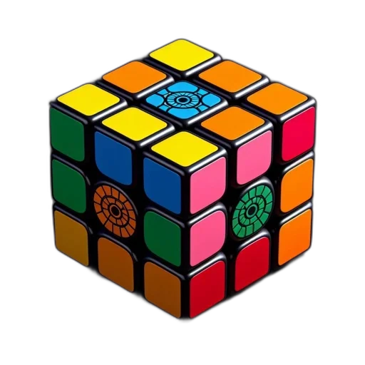 3d render, pixel art, colorful, neon transparent PNG cut-out