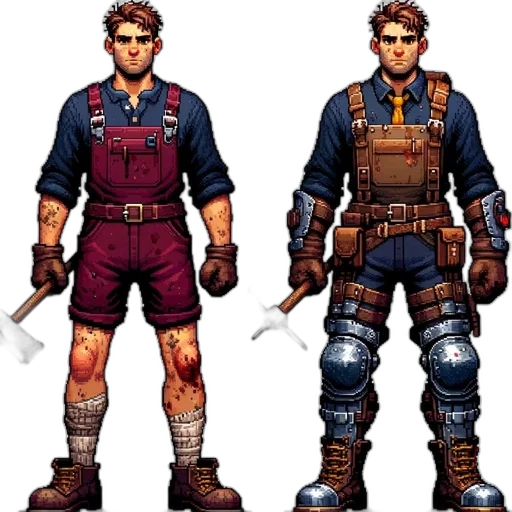concept art, pixel art, comic book art, fantasy art transparent PNG cut-out