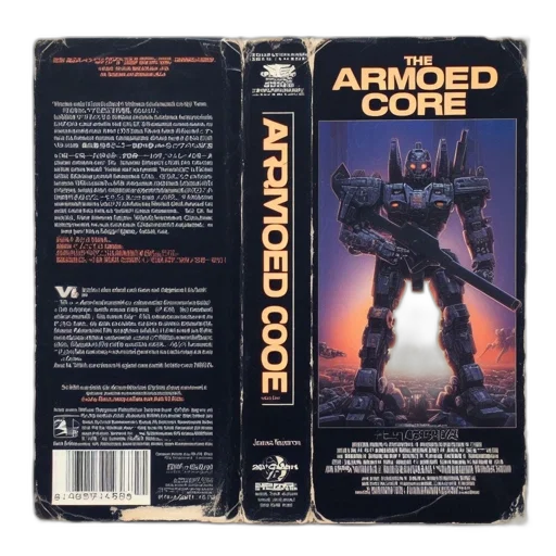 cyberpunk, vhs, cover, armored transparent PNG cut-out