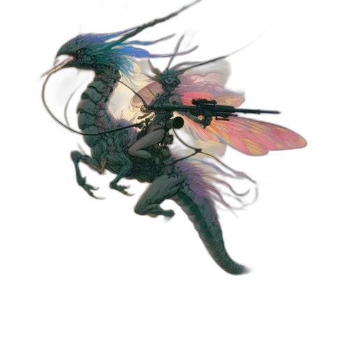 dragon, weapon, creature, staff transparent PNG cut-out
