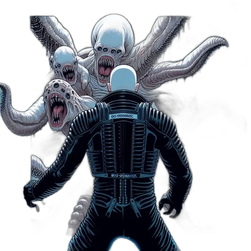 creature, comic book art, concept art, outer space transparent PNG cut-out