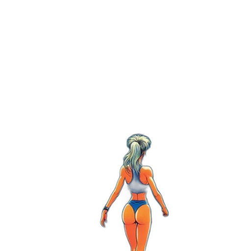 robot, dress, creature, staff transparent PNG cut-out