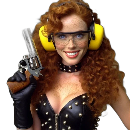 weapon, cartoon, cyberpunk, comic book art transparent PNG cut-out